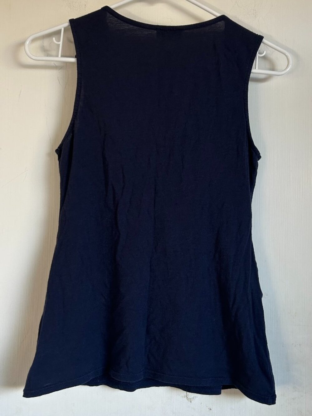 Express - Navy Blue Ruffle Tank - Picture 3 of 3